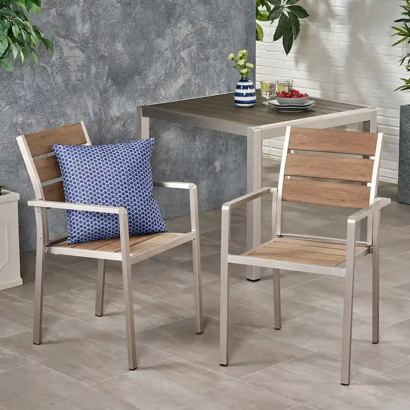 Outdoor Modern Dining Chair (Set of 2)