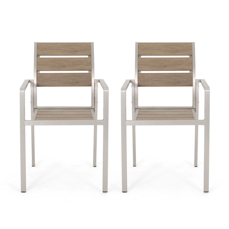 Outdoor Modern Dining Chair (Set of 2)