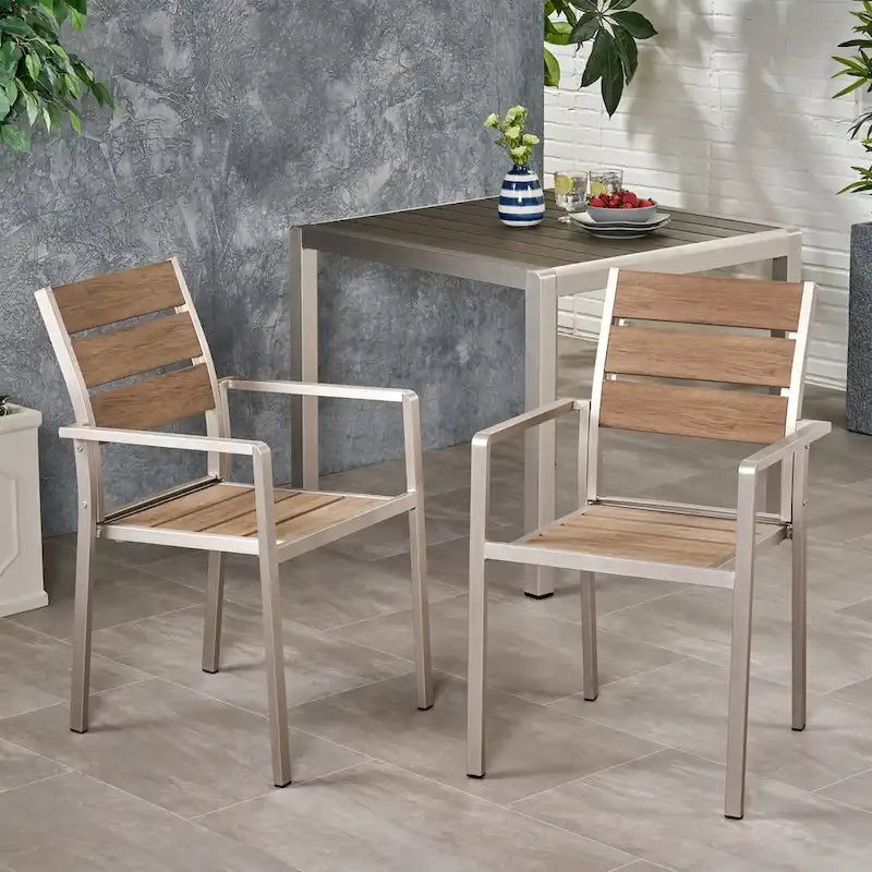 Outdoor Modern Dining Chair (Set of 2)