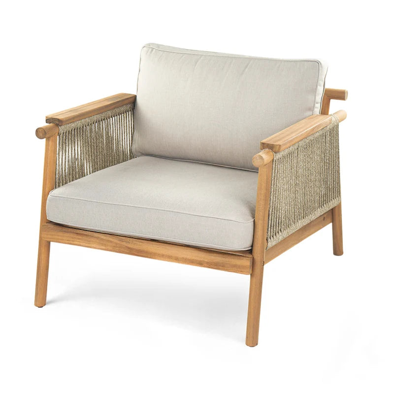 Christopher Knight Home - Sumbawa Outdoor Club Chair with Stylish Rope Design