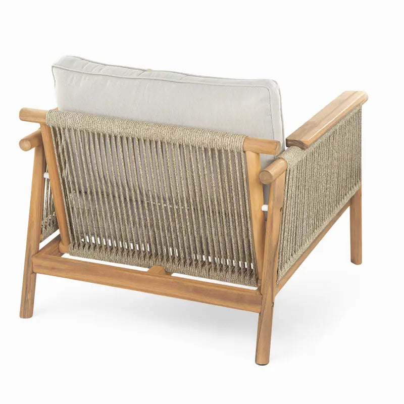 Christopher Knight Home - Sumbawa Outdoor Club Chair with Stylish Rope Design