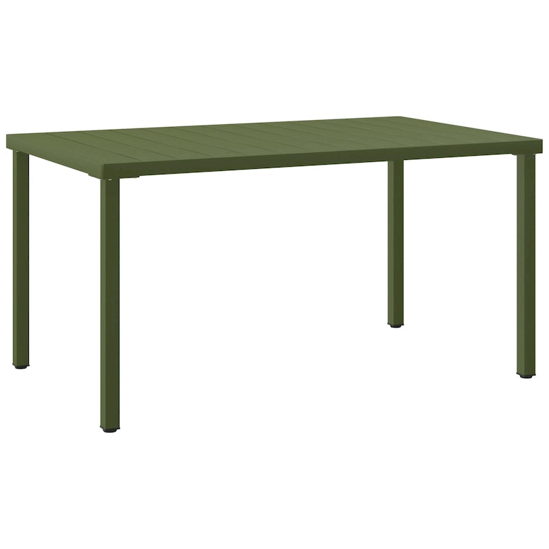 Frond and Form 59 Inch By 35.4 Inch Outdoor Steel Rectangular Dining Table