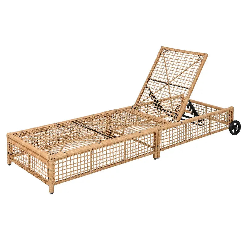 Luxurious Rattan Outdoor Lounge Chair Set of 2 by Leisure Zone