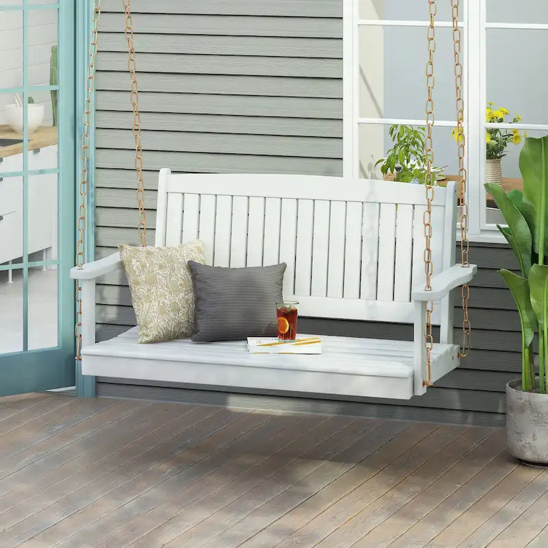 Premium Acacia Wood Porch Swing