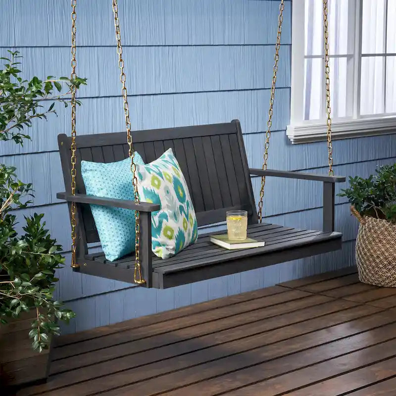 Premium Acacia Wood Porch Swing