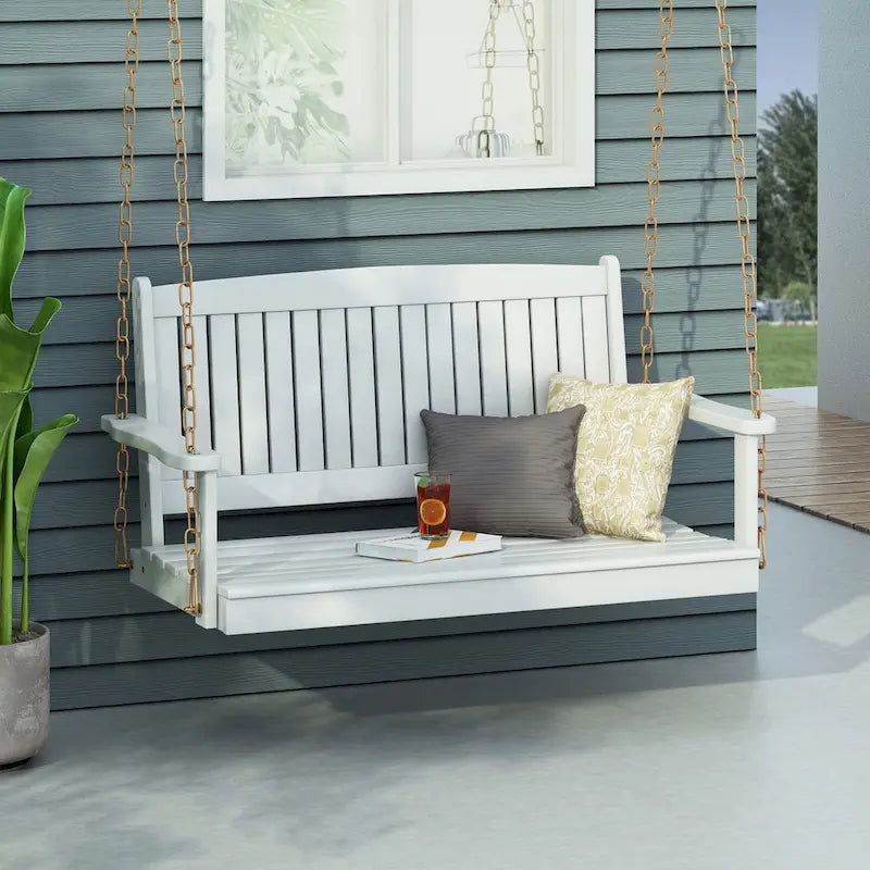 Premium Acacia Wood Porch Swing
