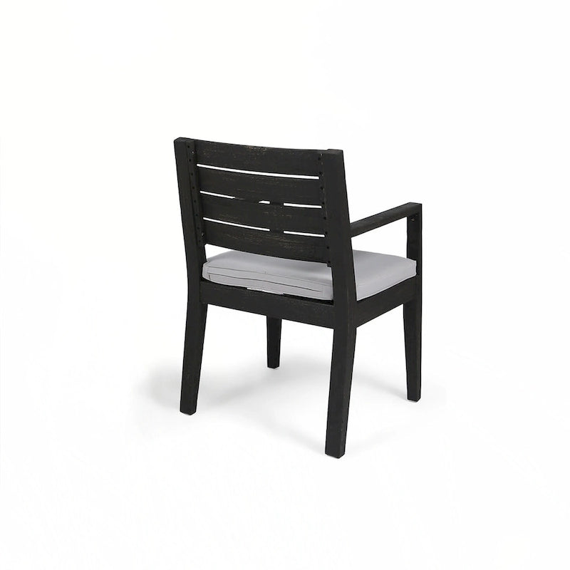Outdoor Dining Chair Set of 2, Dark Grey