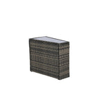 11 Pcs Patio Half-Moon Sectional Round Sofa Set, Rattan Conversation Set with Pillows, Outdoor Furniture Set with Table