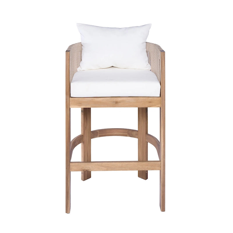 Christopher Knight Home - Martinez Outdoor Acacia Wood Barstools (Set of 2)