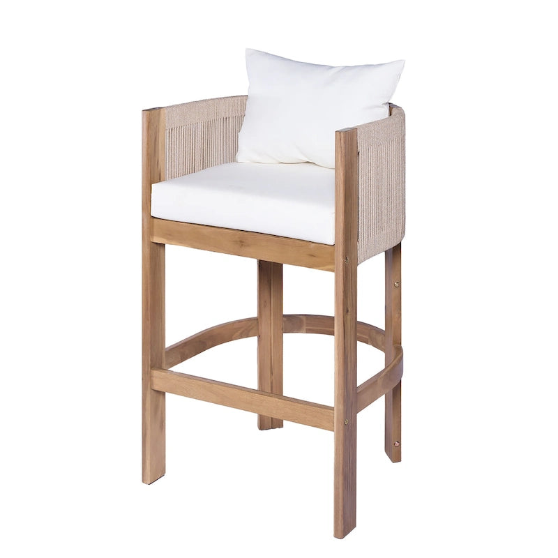 Christopher Knight Home - Martinez Outdoor Acacia Wood Barstools (Set of 2)