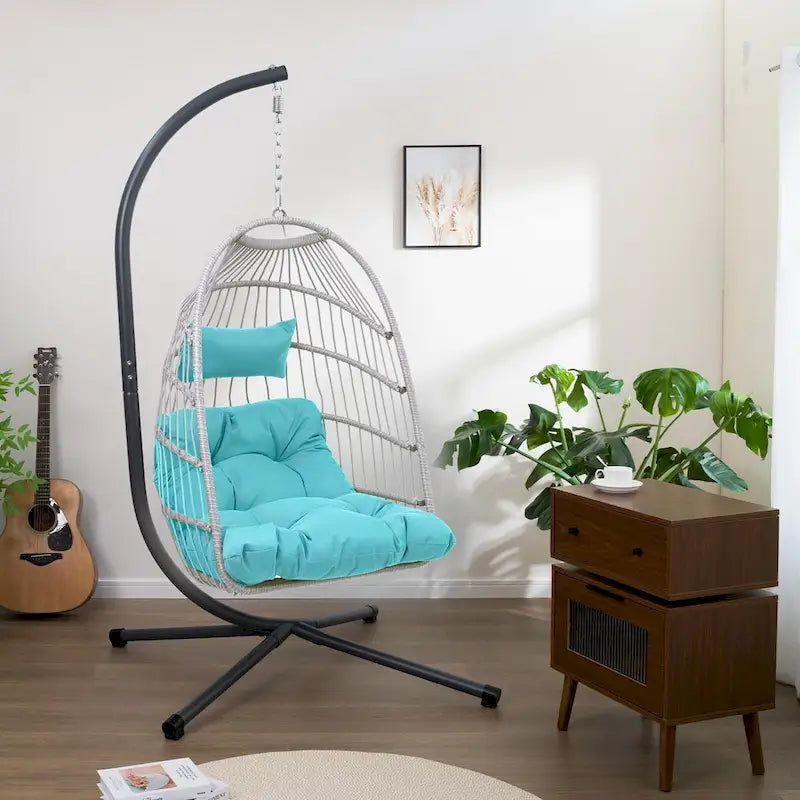 Outdoor Egg Hanging Chair with Stand