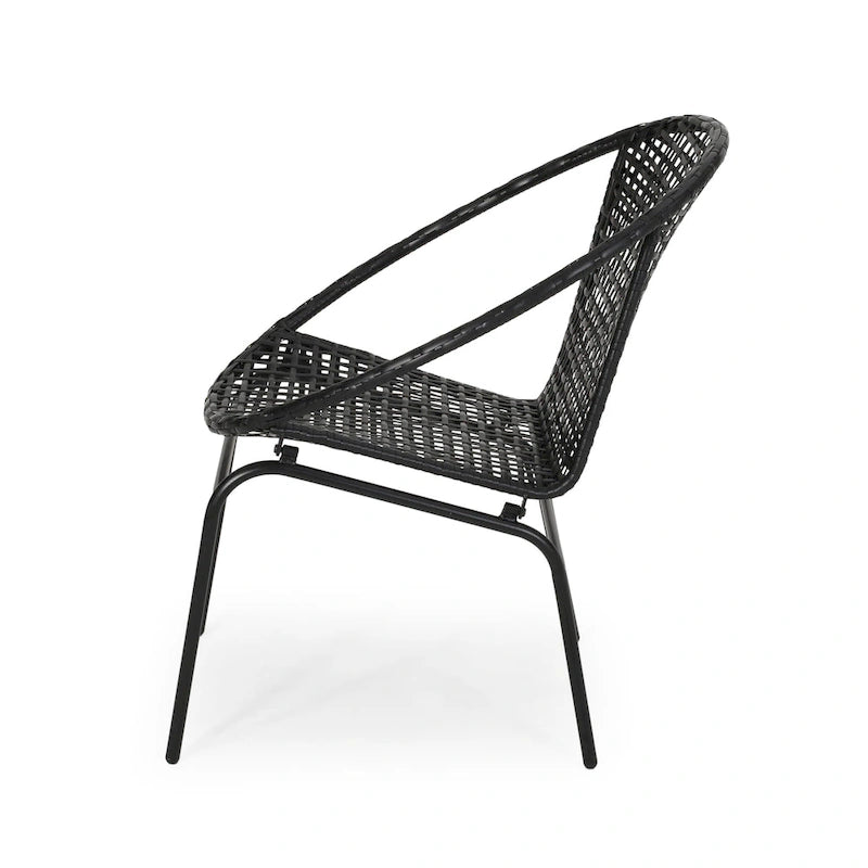 Java Outdoor Modern Wicker Club Chair (Set of 2) by Christopher Knight Home