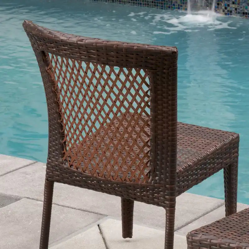 Farley Outdoor Multi-brown 3-piece Wicker Bistro Set by Christopher Knight Home - N/A