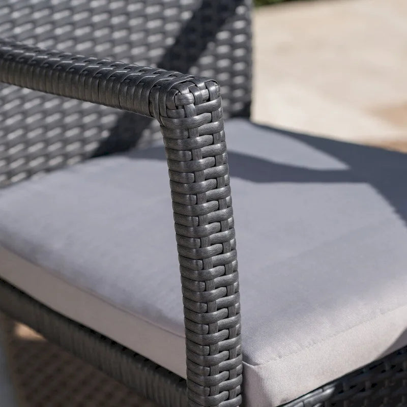 Thompson Outdoor 7-piece Wicker Dining Set with Cushions by Christopher Knight Home