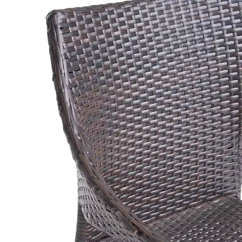 Espanola Outdoor 8 Seater Wood and Wicker Dining Set by Christopher Knight Home