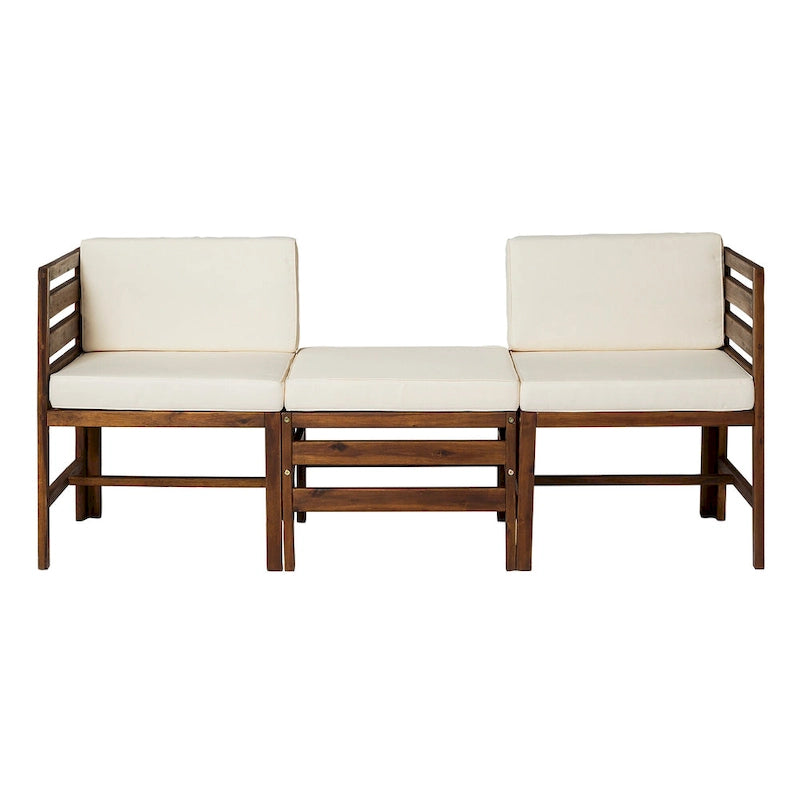Middlebrook Designs Acacia 3-Piece Chairs with Ottoman