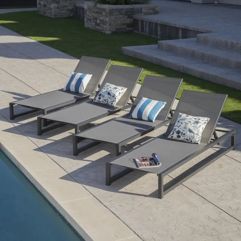 Modesta Outdoor Lounge Chair (Set of 4) by Christopher Knight Home