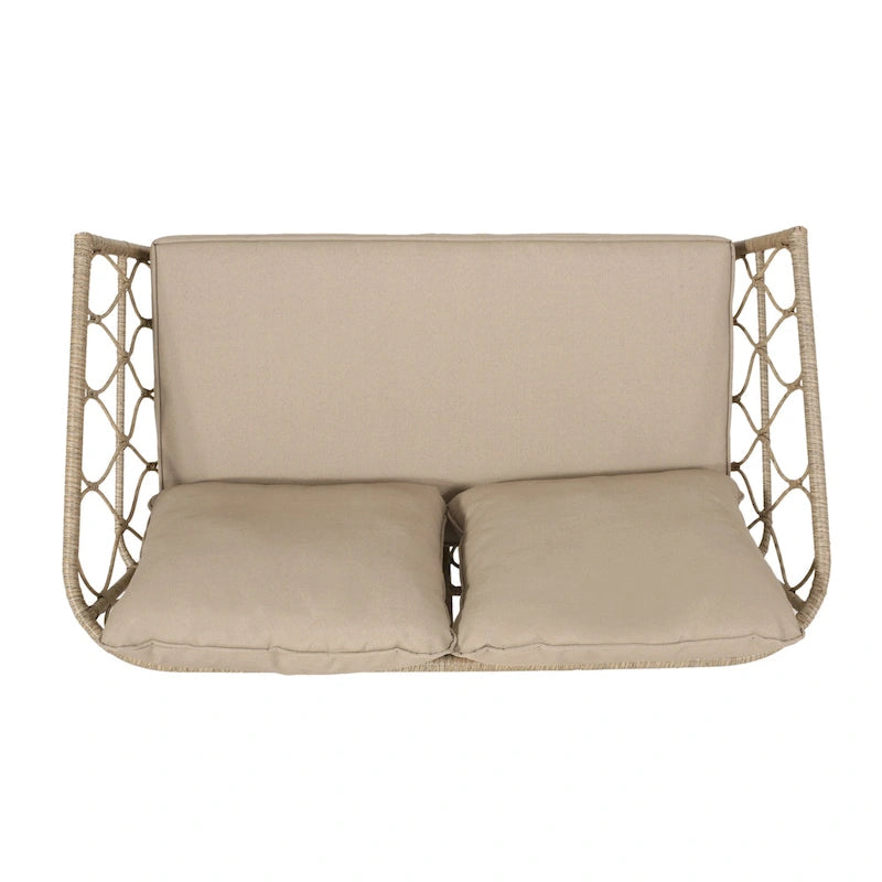 Bruce Outdoor Outdoor Wicker Loveseat with Cushions by Christopher Knight Home