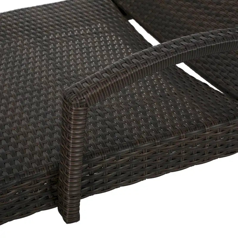 Salem Outdoor Wicker Adjustable Chaise Lounges w/ Arms (Set of 4) by Christopher Knight Home