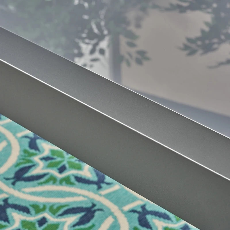 Rowan Outdoor Tempered Glass Dining Table with Aluminum Frame by Christopher Knight Home - 70.00 L x 35.43 W x 29.25 H