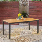 Lisa Outdoor 71  Acacia Wood Dining Table by Christopher Knight Home - 70.75 L x 34.00 W x 30.00 H