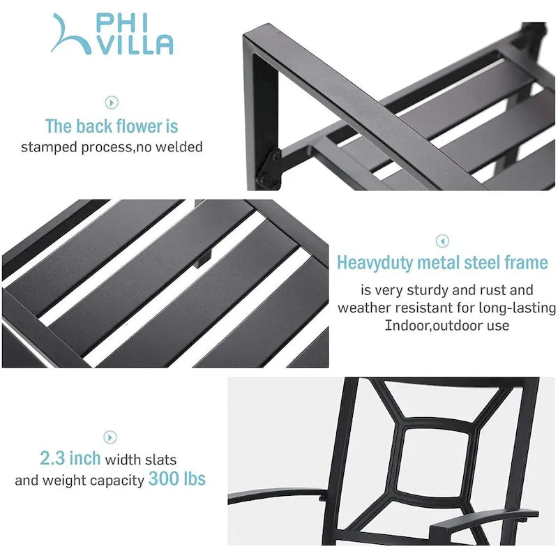 MAISON ARTS Patio Bistro 3-piece Dining Set