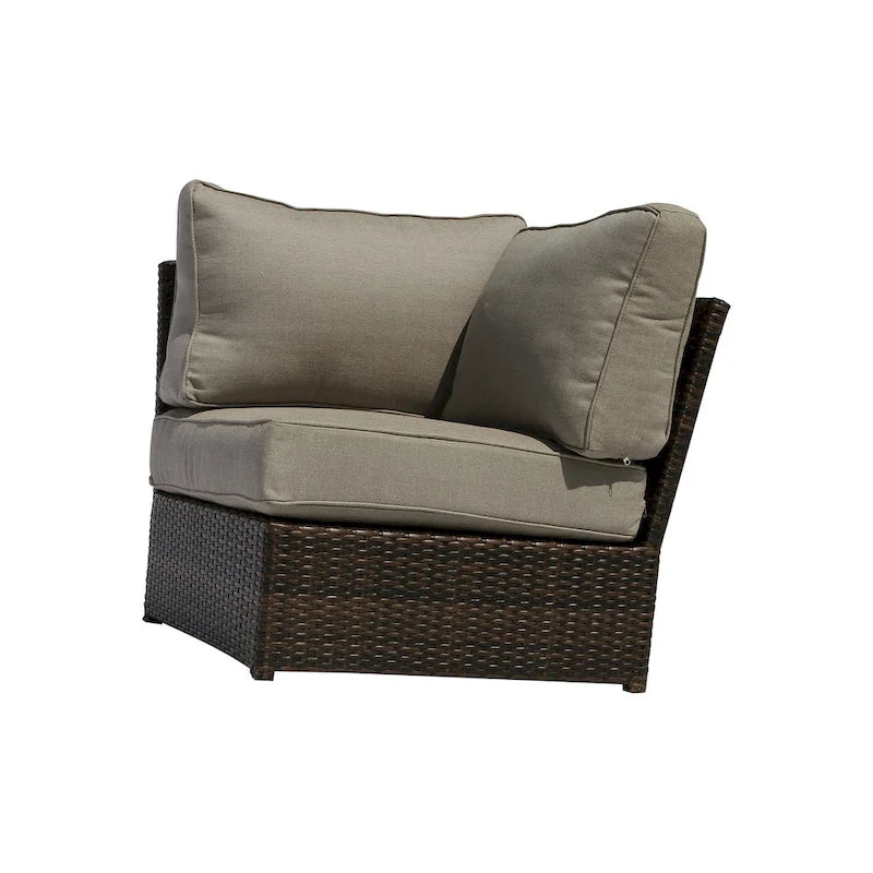 LSI 66  Wide Outdoor Wicker Loveseat with Cushions