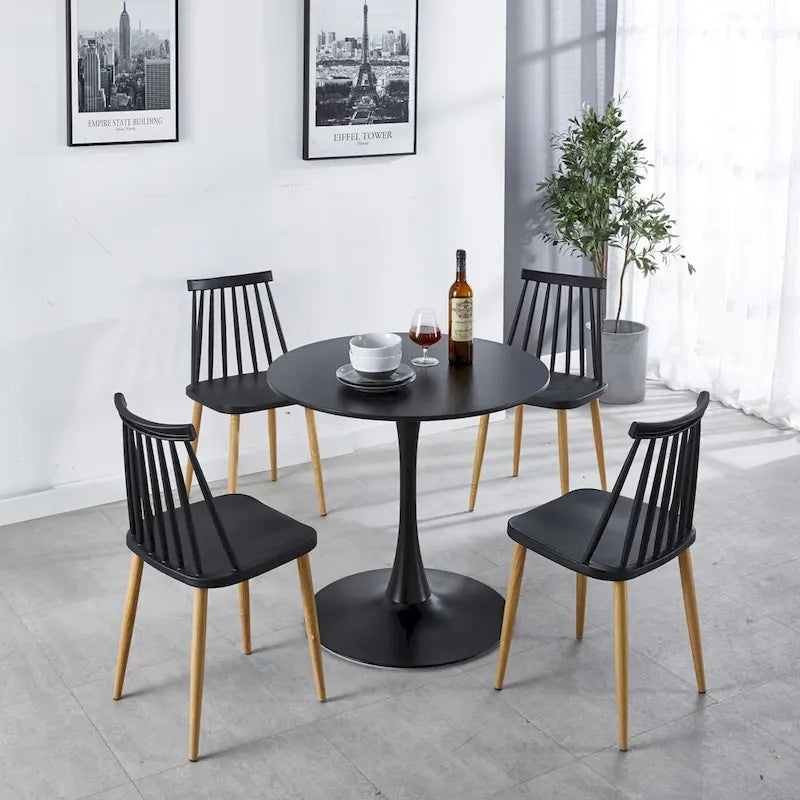 Black Round Dining Table for 2-4 people