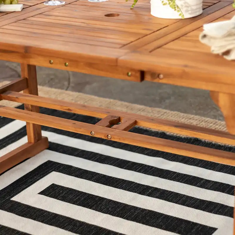 Middlebrook Surfside 7-Piece Acacia Outdoor Extension Dining Set - 55-79 x 35 x 30h