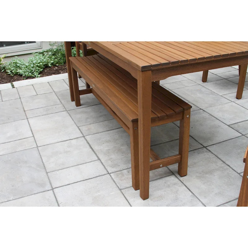 Eilaf 6 pc. Eucalyptus Dining Set with Deluxe Stacking Chairs