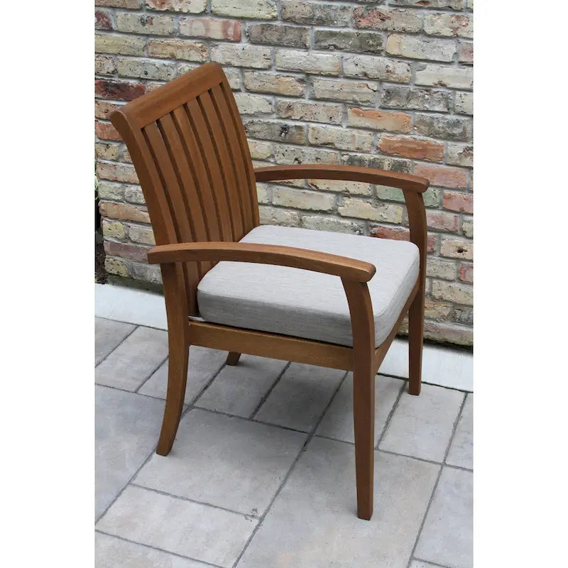 Eilaf 6 pc. Eucalyptus Dining Set with Deluxe Stacking Chairs