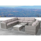 11 Piece Sectional Set with Cushions