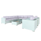 11 Piece Sectional Set with Cushions