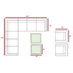 11 Piece Sectional Set with Cushions