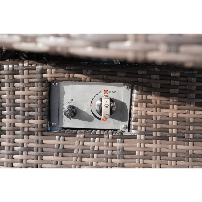 7-Pieces Outdoor Wicker Patio Oval Dining Set with Arm Chair