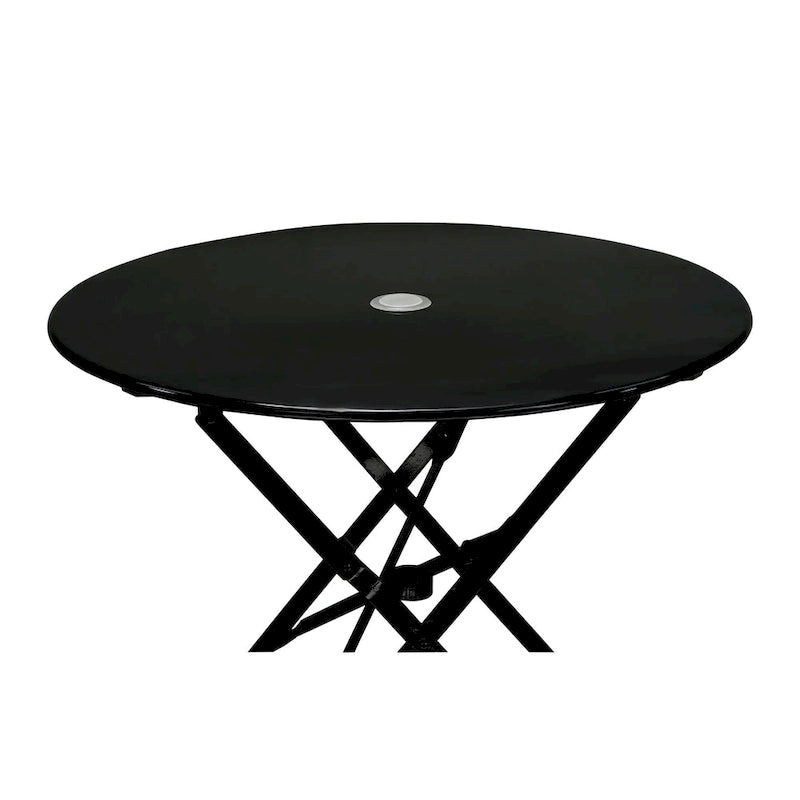 Carolina Living Bistro 30  Round Folding Outdoor Table - Umbrella Hole
