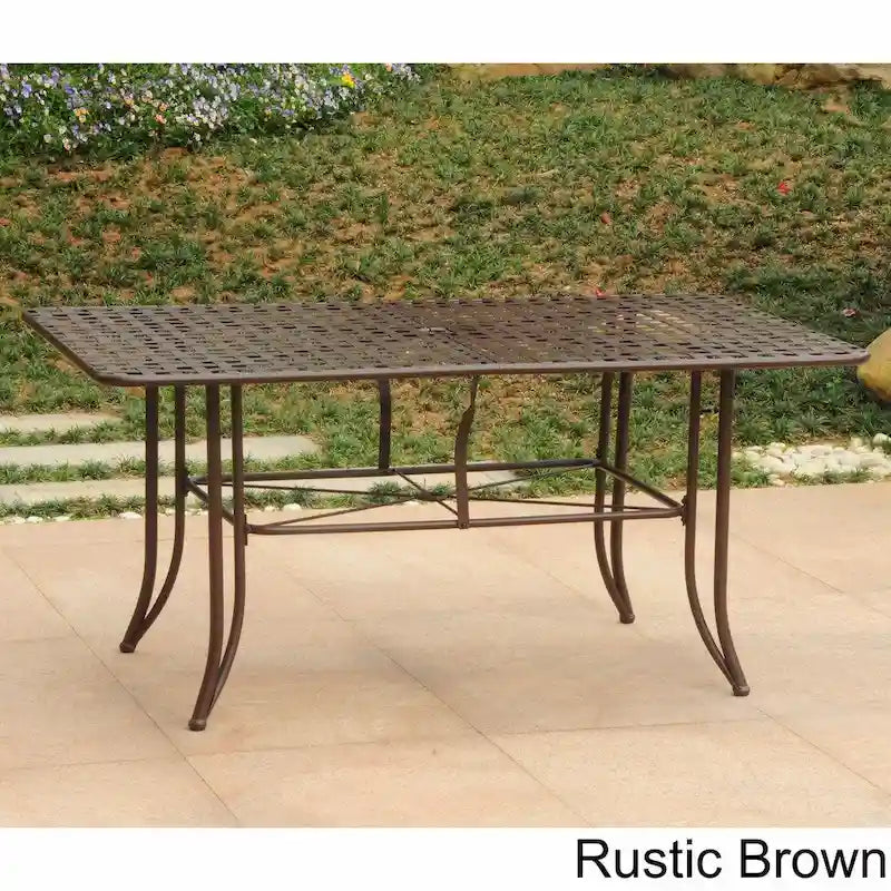 Mandalay 63-inch by 39-inch Iron Rectangular Dining Table