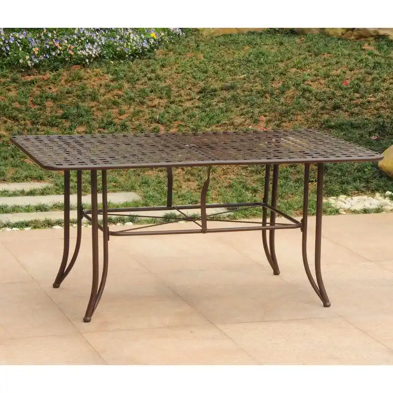 Mandalay 63-inch by 39-inch Iron Rectangular Dining Table