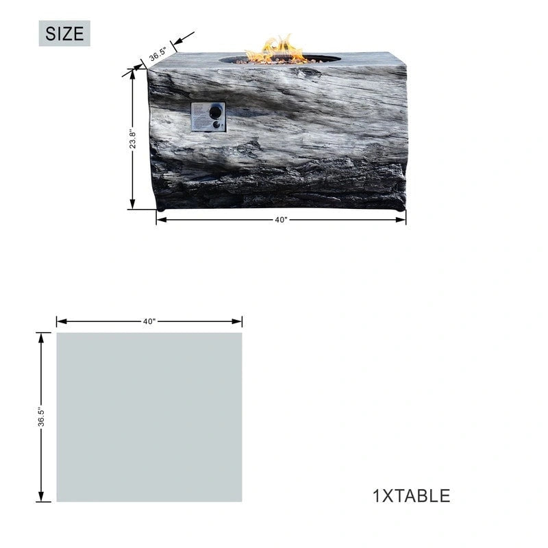 7-Piece Outdoor Rattan Conversation Sofa Set with Fire Pit Table