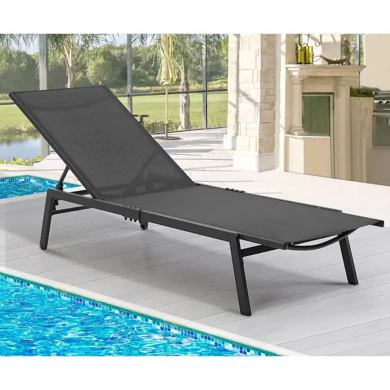 AECOJOY Adjustable Patio Aluminum Lounge Chairs for Outside