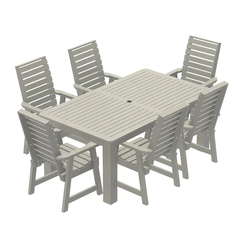 HIGHWOOD PROFESSIONAL 7- Piece Outdoor Dining Set 42x72