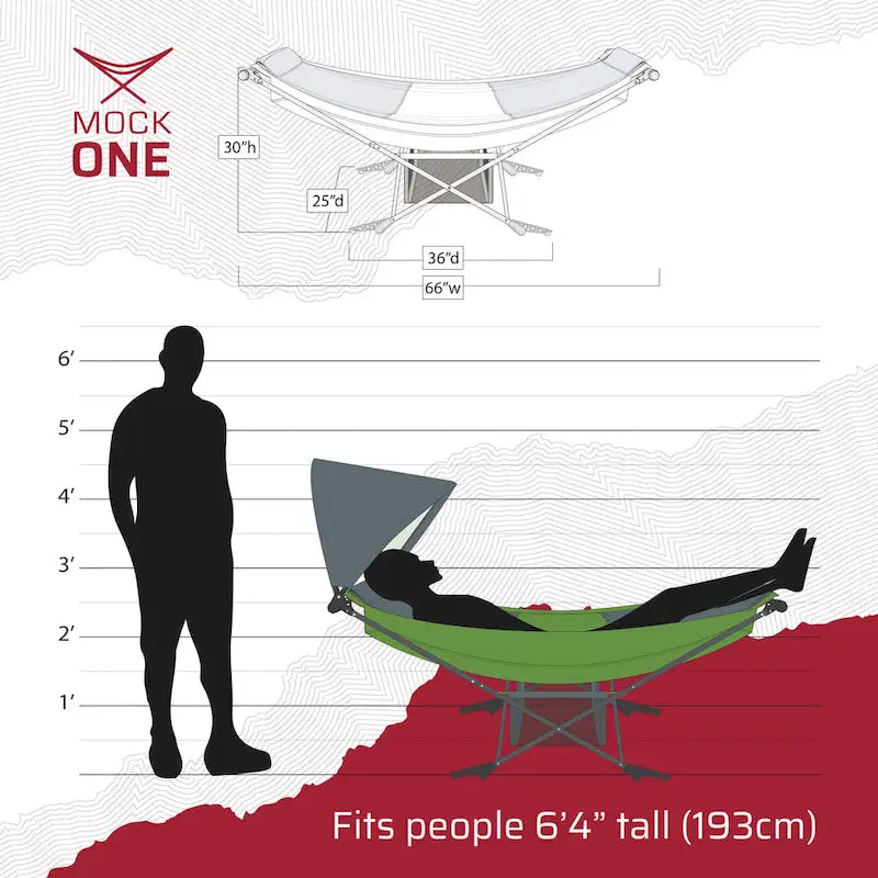 Compact Portable Folding Hammock with Stand Includes Carrying Wrap and Sun Shade