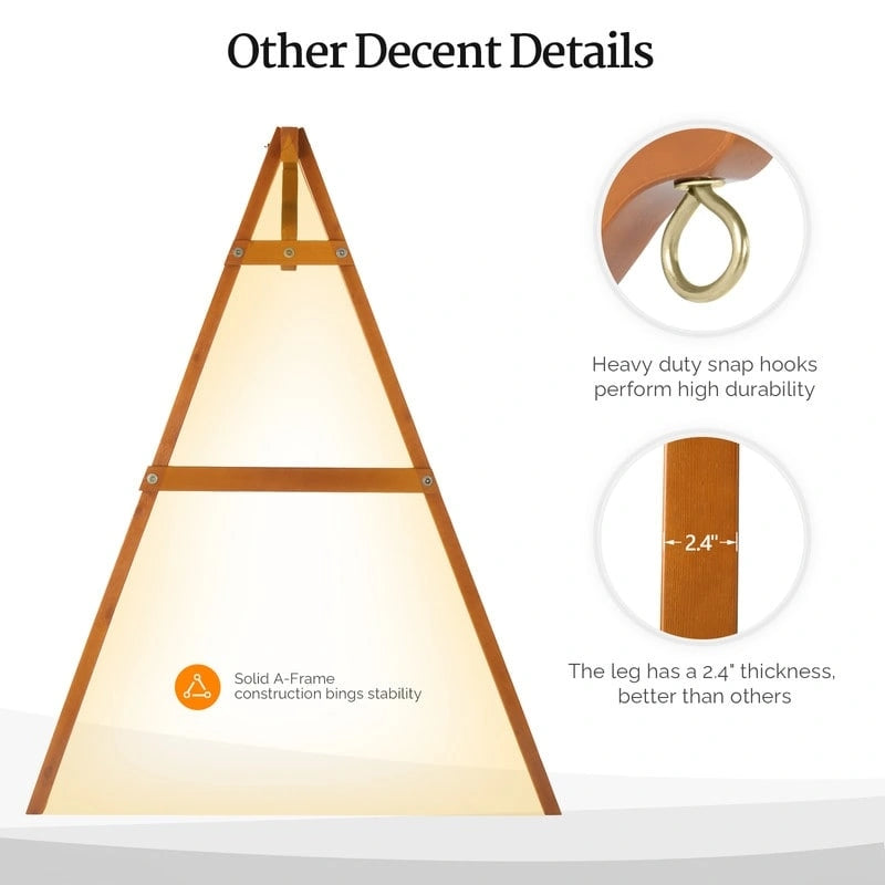 6.9*4.4*5.7ft Wooden Porch Swing Frame