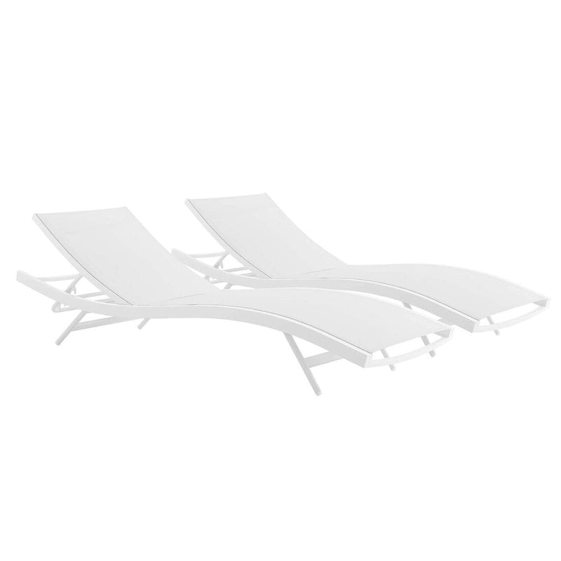 Glimpse Outdoor Patio Mesh Chaise Lounge Set of 2 - N/A
