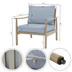 3-Piece Aluminum Patio Conversation Set with Webbing Chair Back and Cushions