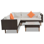 4-pieces Outdoor Wicker Sofa Set
