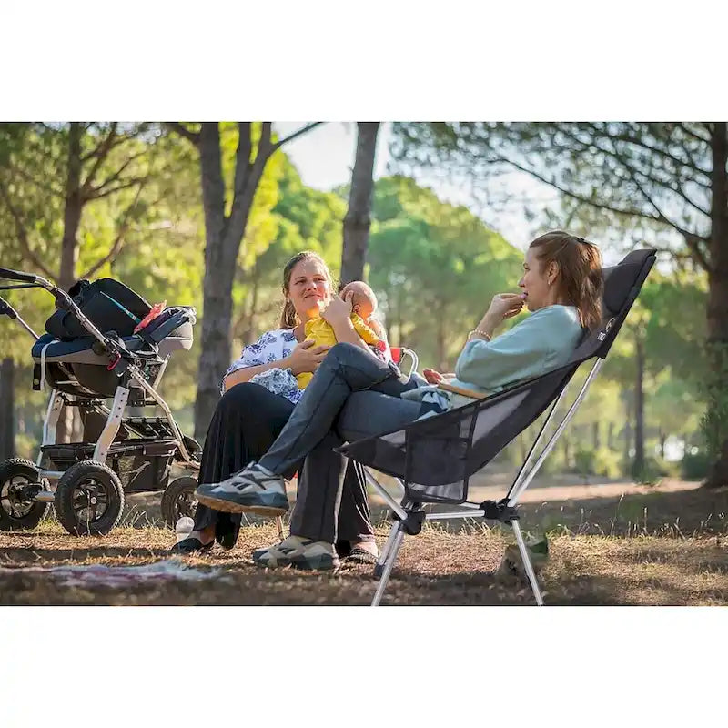 Ultralight High Back Folding Camping Chair, Backpacking Chair, Compact & Heavy Duty Outdoor with 2 Side Pockets