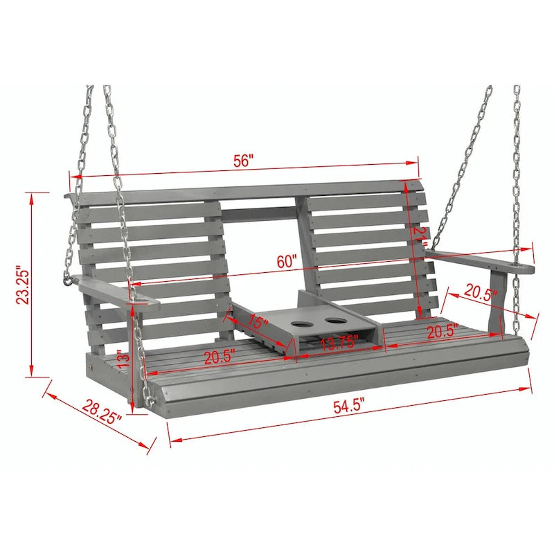 Wood Outdoor Porch Swing