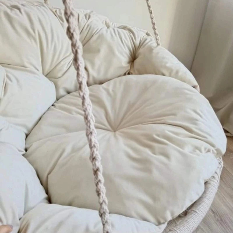 Hammock Chair Swinging Portable Hanging Cotton Rope Indoor Outdoor Suitable