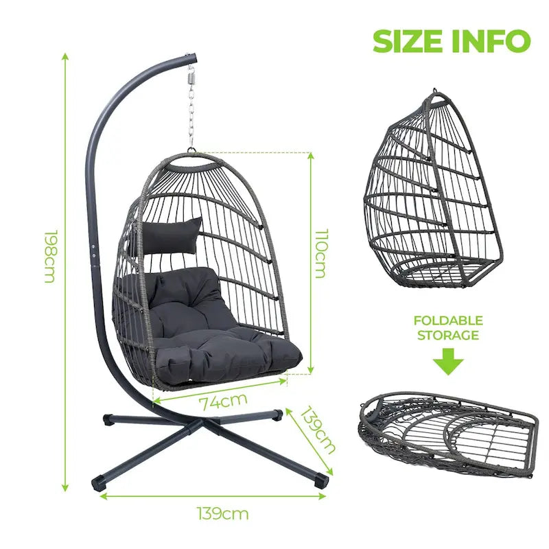 Outdoor Egg Hanging Chair with Standswing chair